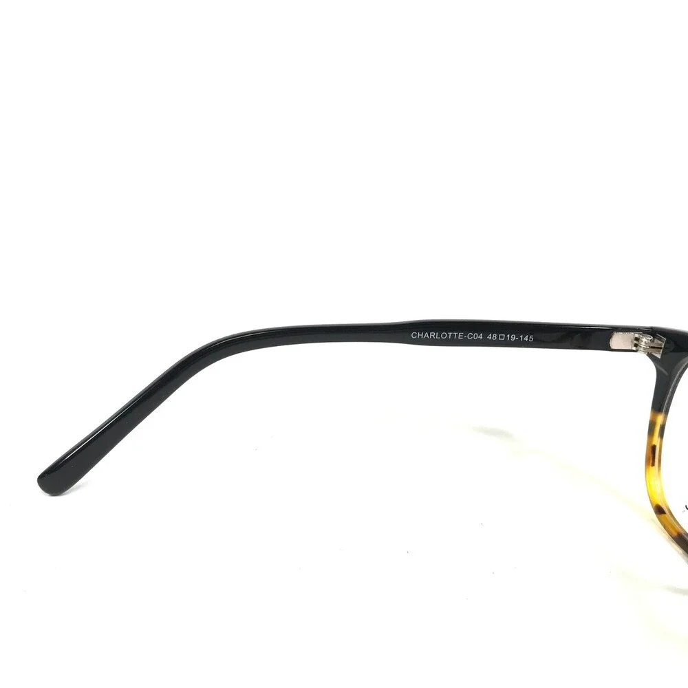 Public Eyeworks Eyeglasses Frames CHARLOTTE-C04 Black Tortoise Square 48-19-145